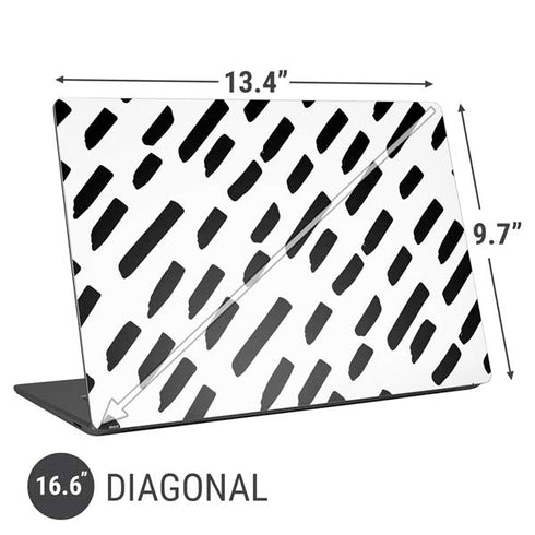 Black Dash Universal Laptop 16.6in (13.4 x 9.7in) Skin